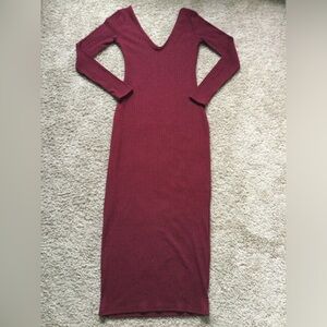 🔥🔥HOST PIC🔥🔥Burgundy Fitted Maxi Dress